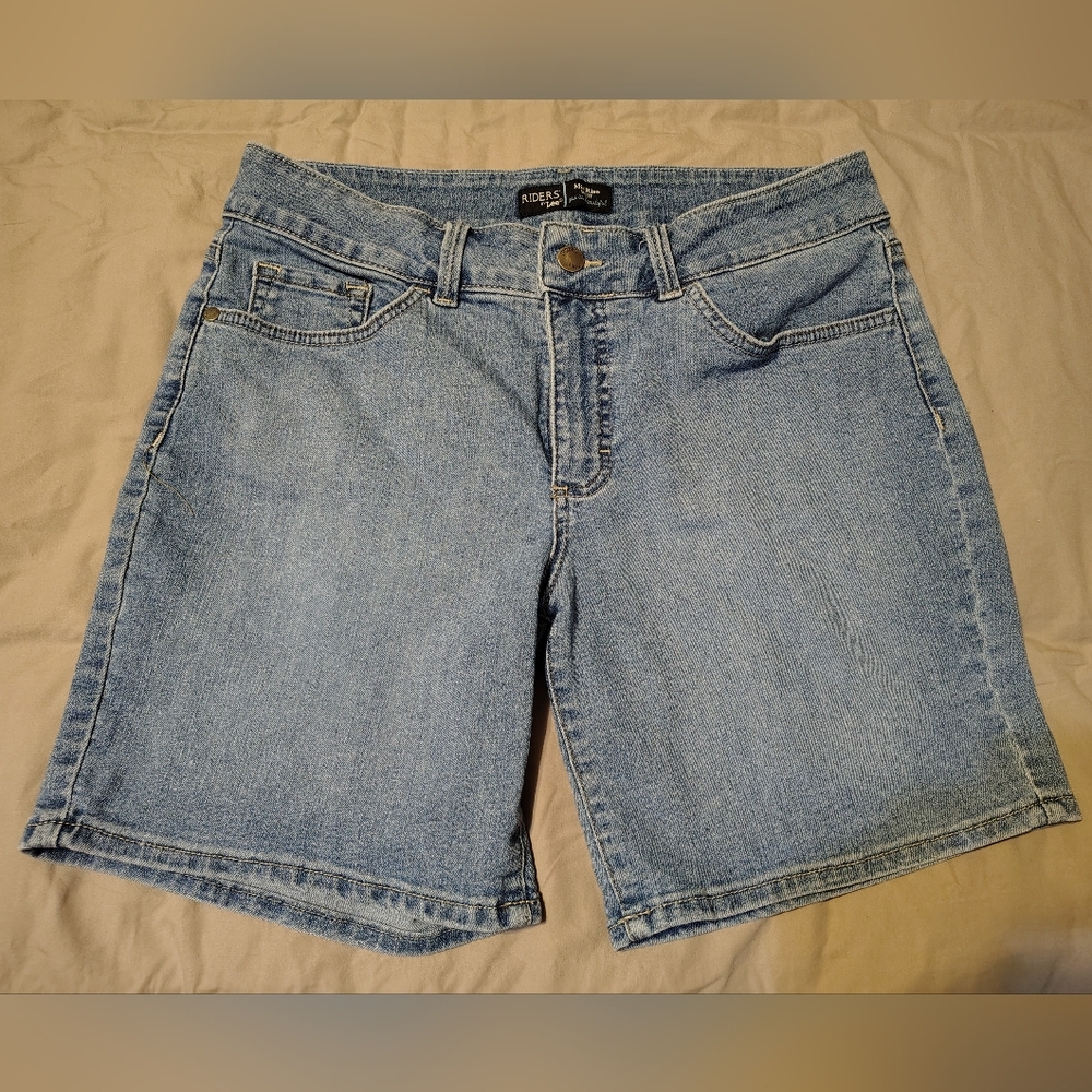 Riders by Lee Light Blue Washed Jean Shorts Size 12M